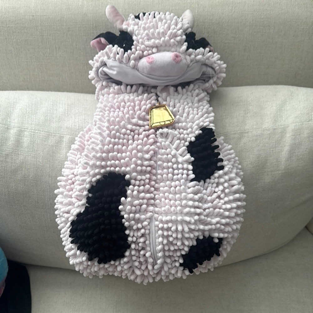 Charming Cow Costume for Kids - Pink and Black